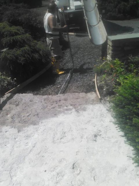 Rebuilt flagstone walkway